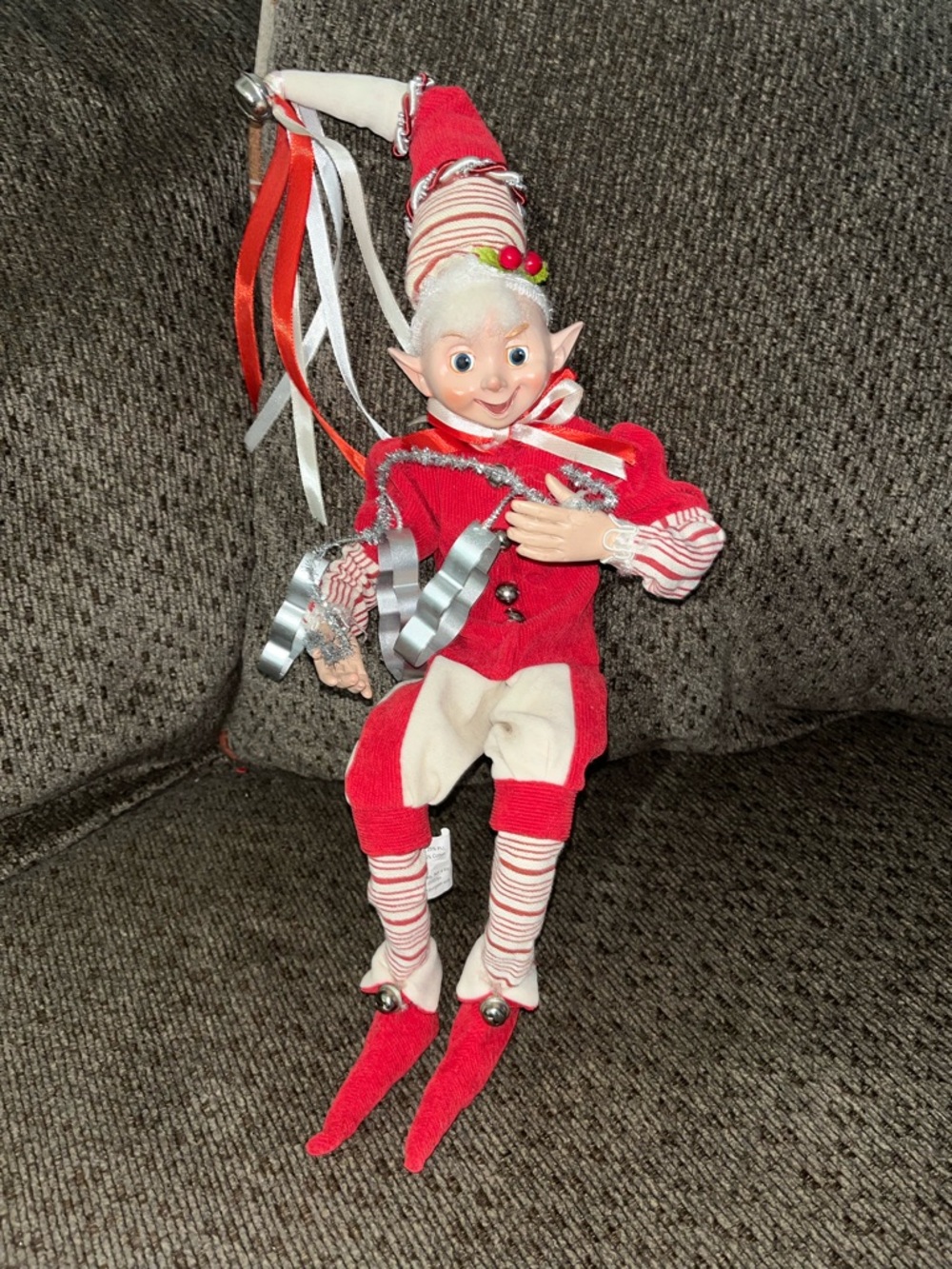 Red Holiday Elf Costume Doll - Festive